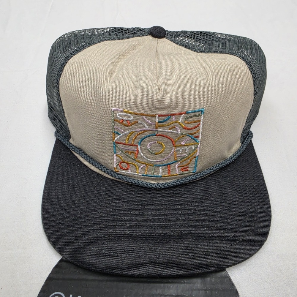 Patagonia Airfarer Hat Cap Snap Back Gray Pumice Trucker Mesh One Size